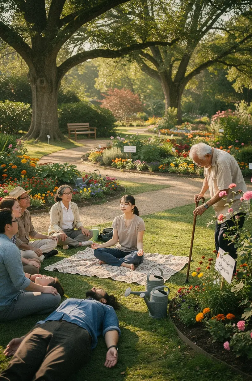 Successful plant swap event in community garden